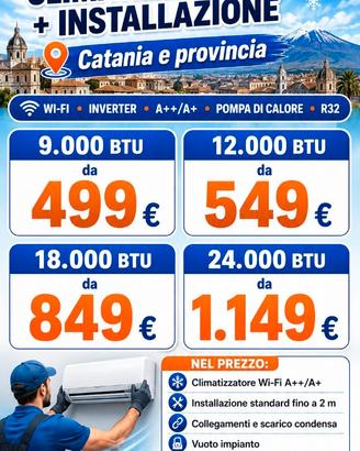 Installazione condizionatori da 189 Catania