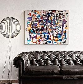 Dipinto su tela grande quadro astratto materico
