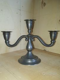 Candelabbro vintage in peltro, dimensioni in foto