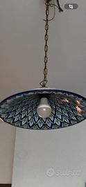 lampadario artigianale in ceramica