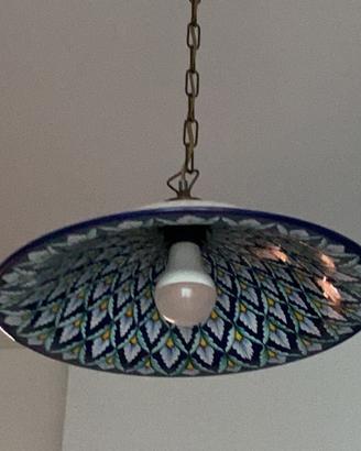 lampadario artigianale in ceramica