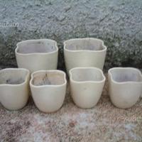 Vasi da fiori in ceramica rigata