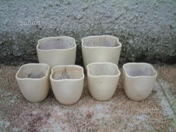 Vasi da fiori in ceramica rigata