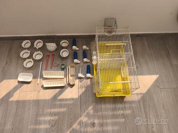 gabbia più accessori 