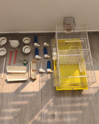 gabbia più accessori 