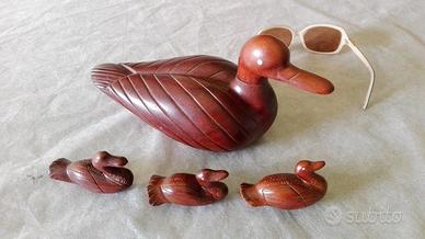 Animali scultura ebano