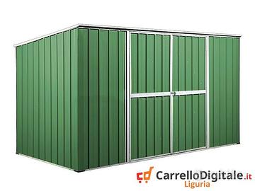 Casetta giardino box in Acciaio 345x186 verde