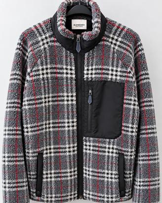 Giacca in pile Burberry Dorian check taglia m