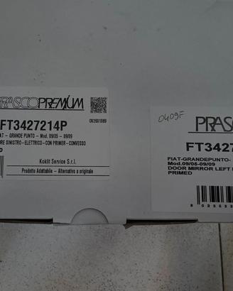Specchietto Retrovisore Sinistro per Fiat 