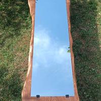 Specchio verticale in legno di ciliegio