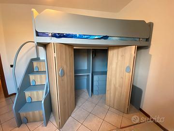 Cameretta soppalco letto 1,5 piazze Colombini-Volo