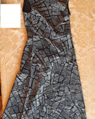 VESTITO DONNA MAX MARA SENZA MANICHE BLU E BIANCO