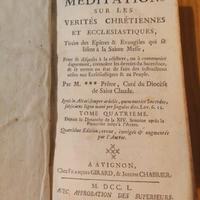 Libro antico francese del 1750 "Meditations"