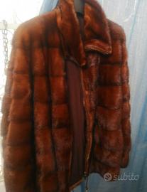 pelliccia di visone orizzontale con la cerniera 