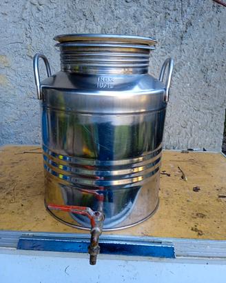 contenitore olio in acciaio inox