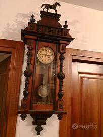 Orologio legno a pendolo antico con rintocchi perf