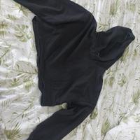 felpa con cappuccio corta ragazza mixerì nera S