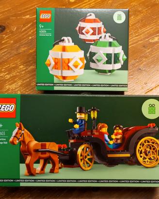 Lego 40603 e 40604 Carrozza e Decorazioni Natale 