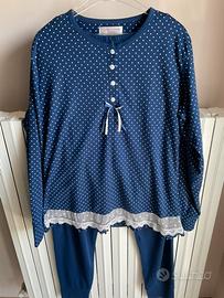 Pigiama donna blu pois bianchi DREAM’S SECRET