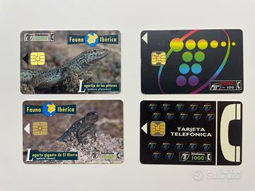 Lotto 4 carte schede telefoniche SPAGNA Telefonica