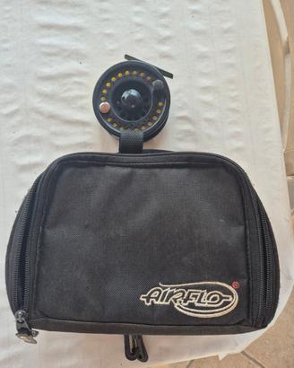 borsa porta mulinelli pesca a mosca + mulinello 