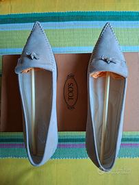 Tod's Ballerine/Mocassini camoscio sabbia tg. 36.5