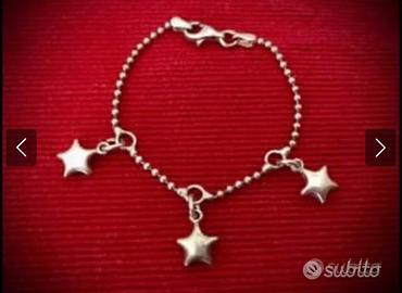 Braccialetto bambina/o con tre ciondoli a stella