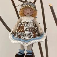 Bambola country "Helen" lavor. uncinetto a mano