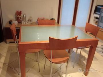 Tavola Calligaris allungabile e 4 sedie