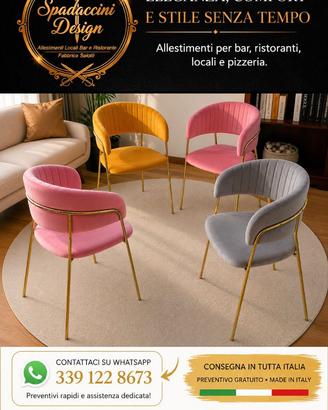 SEDIE PER RISTORANTE LUSSO VELLUTO