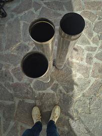 N.3 Tubi in acciaio inox + comignolo