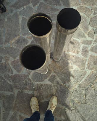 N.3 Tubi in acciaio inox + comignolo