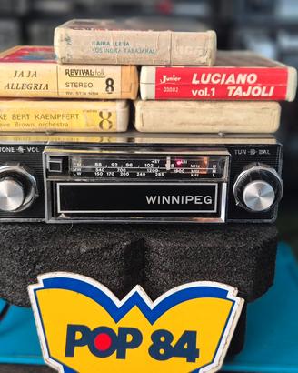 Autoradio Vintage Anni '70 Stereo 8 FM Winnipeg