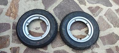 coppia cerchi tubeless 2.50x10 + continental vespa