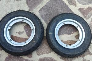 coppia cerchi tubeless 2.50x10 + continental vespa