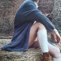 Cardigan a coste -Blu mélange - Cashmere, Merinos