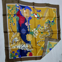 Foulard seta Ferragamo con tigri, nuovo