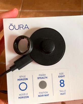 Oura Ring Gen 3 Horizon - Size 8 - Nero (Stealth)