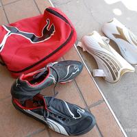 scarpette da calcio con borsa e parastinchi 