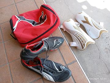 scarpette da calcio con borsa e parastinchi 