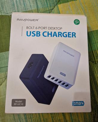 Caricabatterie usb ravpower 6 porte