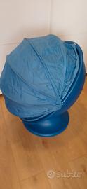 Poltrona Lomsk ikea girevole blu con copertura