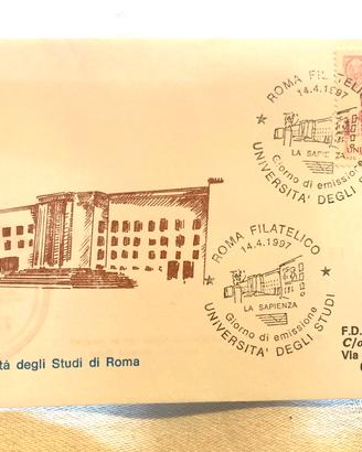 Sapienza Università di Roma - Busta FDC Numerata