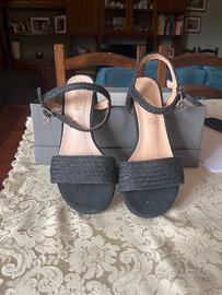 Sandalo tacco 5 cm nera