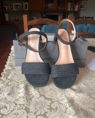 Sandalo tacco 5 cm nera