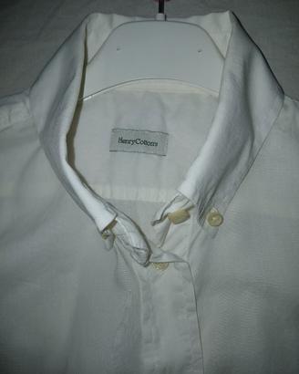 Henry Cotton camicietta in cotone, tg 44, bianca.