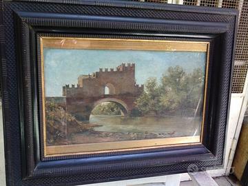 Quadro antico fine '800,  ponte Nomentano
