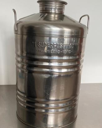 Fusto contenitore 50l in acciaio inox