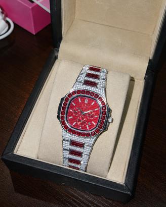 Orologio luxury red/silver style