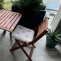 Sedie da giardino/ balcone con cuscino